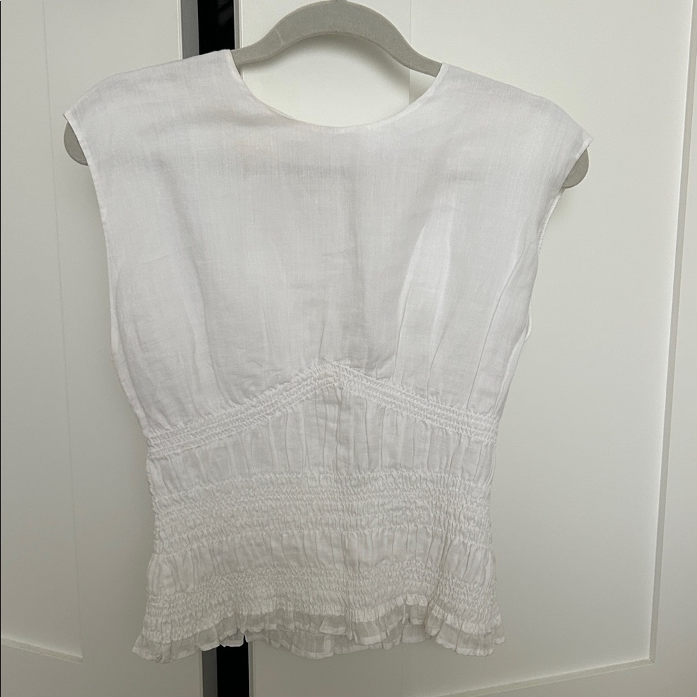 Frame White Sleeveless Top